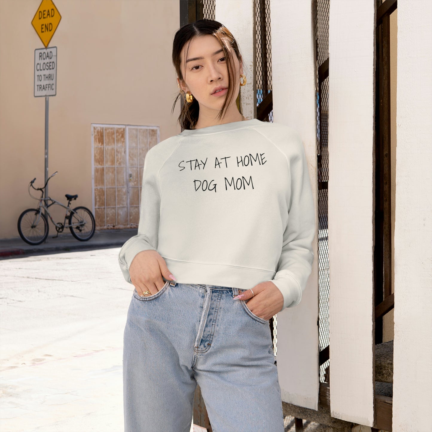 STAY AT HOME DOG MOM CROP TOP