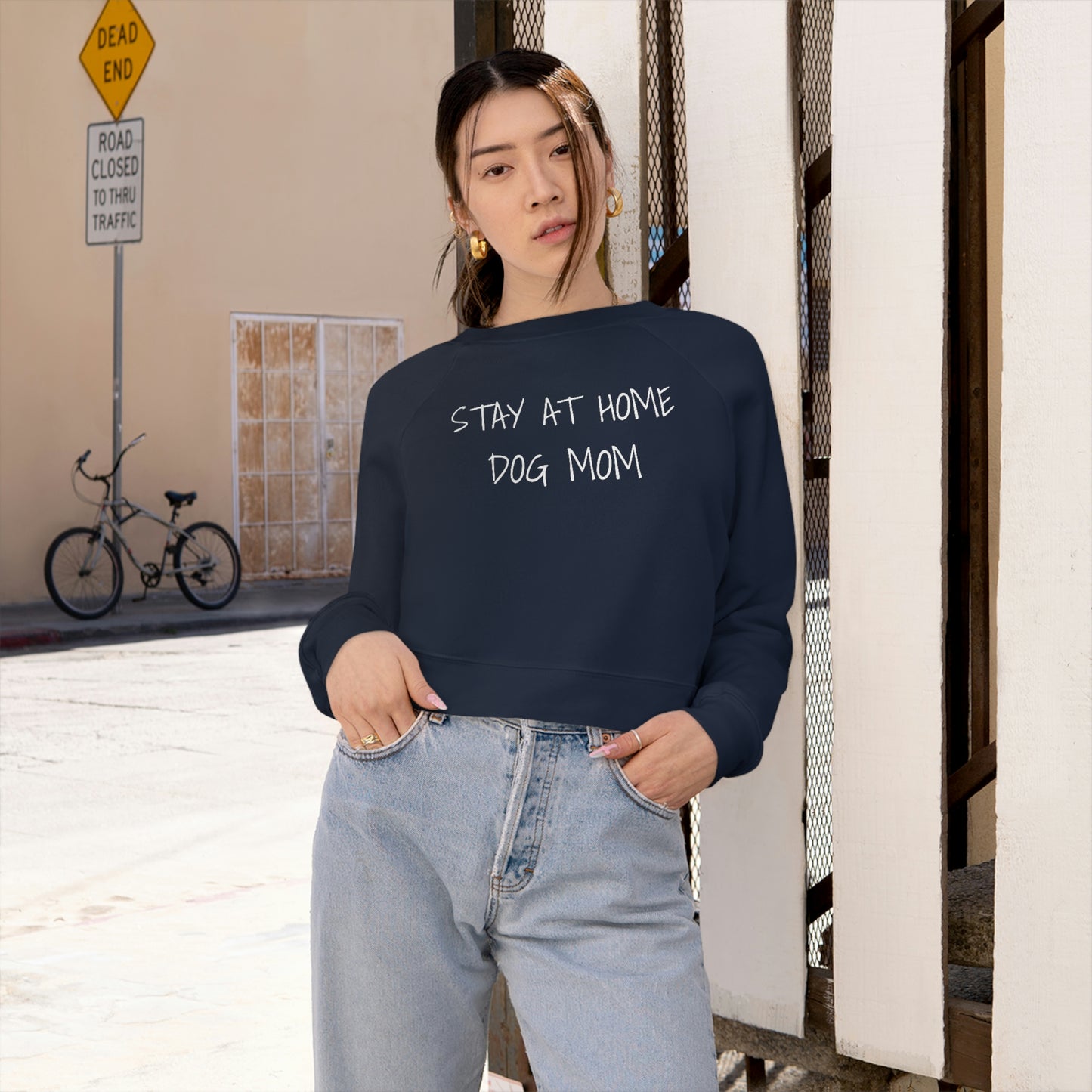STAY AT HOME DOG MOM CROP TOP